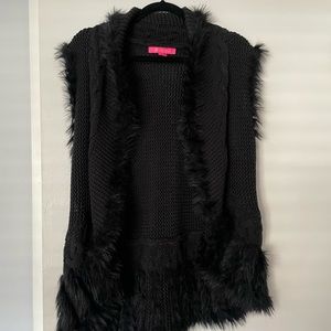 Lilly Pulitzer Torini Faux Fur Sweater Vest